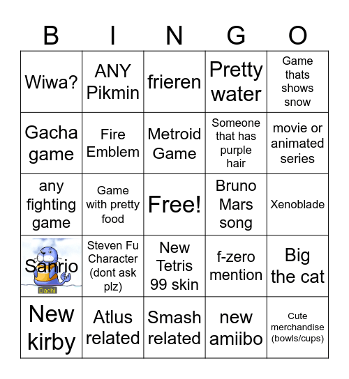 Nintendo Bingo (By Lin) Bingo Card