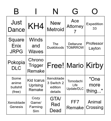 Direct Bingo Card