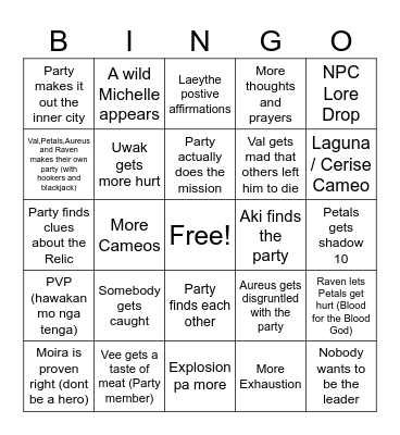 Reunited and it feels so good Bingo Card