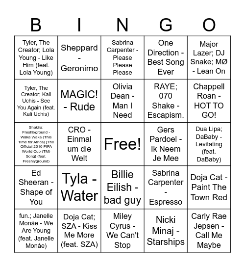 Swing Bingo. LangenieuweTehuis tm Bingo Card