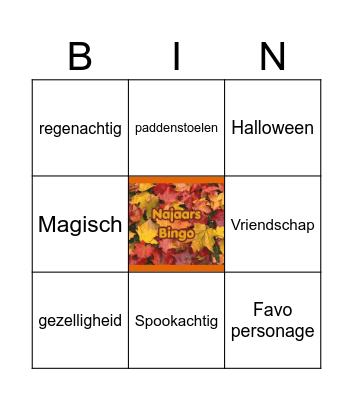 Najaars Bingo Card