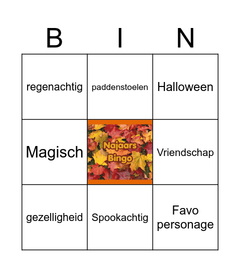 Najaars Bingo Card