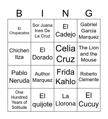 Loteria Bingo Card