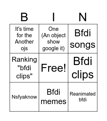 Osc shorts Bingo Card
