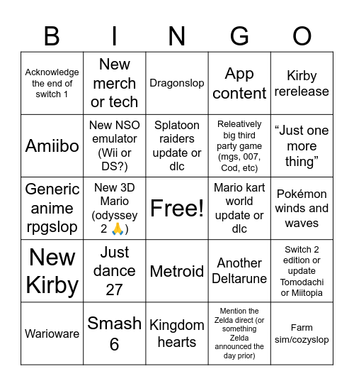 Direct Bingo Card