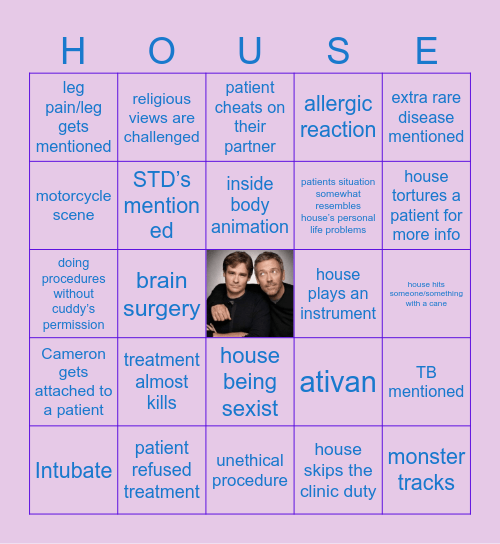 Mouse md Bingo Card