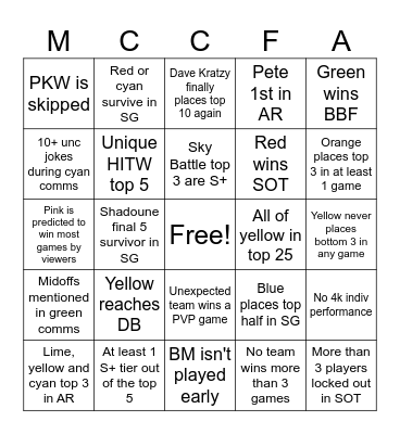 Bingo Card