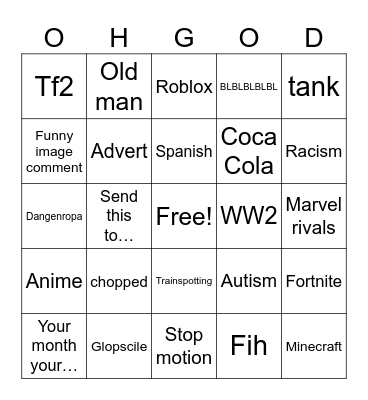 INSTAGRAM REELS BINGO Card