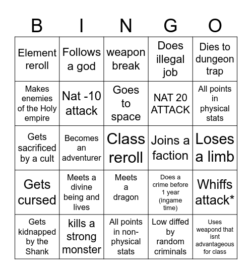 Alp0st's A.W Verse Bingo Card