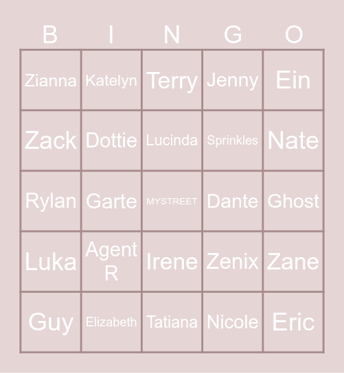 MYSTREET/APHMAU BINGO Card