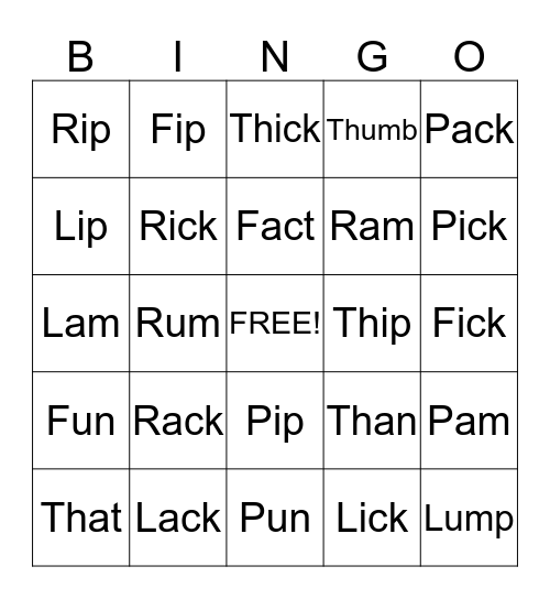 Sound search Bingo Card