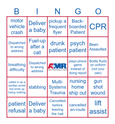 EMS Bingo Card