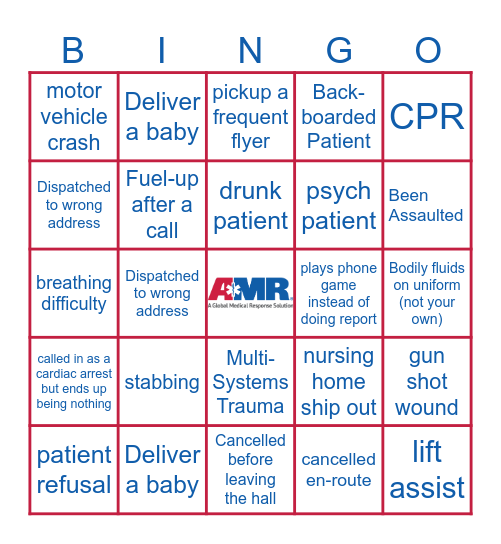 EMS Bingo Card