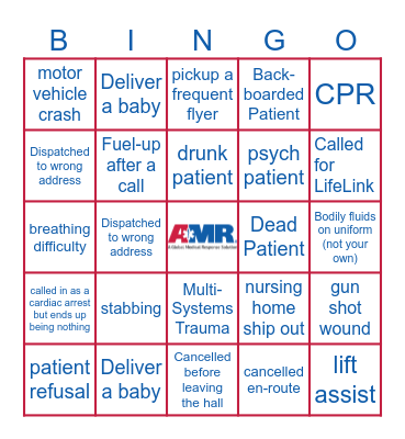 EMS Bingo Card