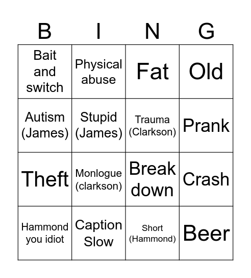 The Grand Bingo Card