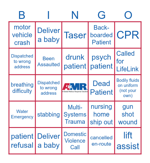 EMS Bingo Card