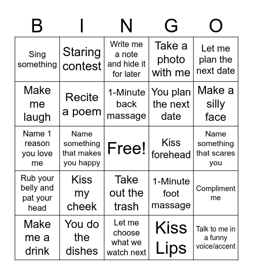 What're You Going to Do? Bingo Card