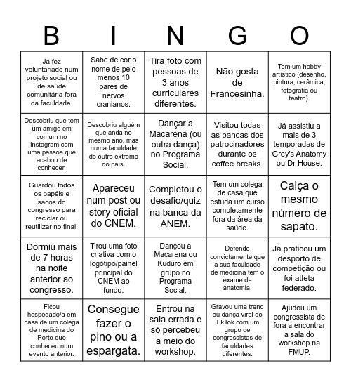 CNEM Bingo Card