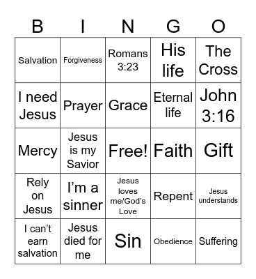 What Do I Deserve? Bingo Card