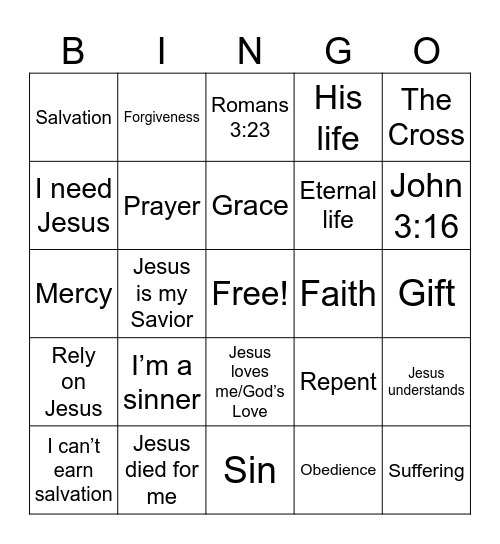 What Do I Deserve? Bingo Card