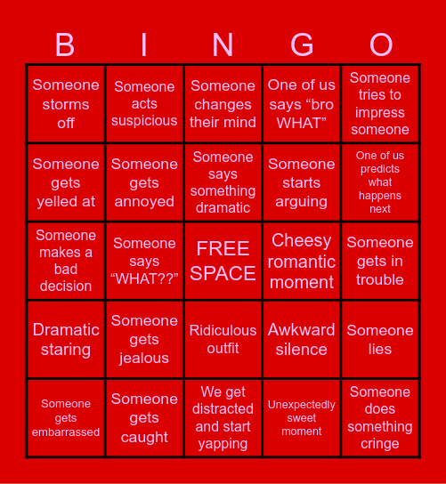 Kwadwos's Totally Legit Movie Bingo™ Bingo Card