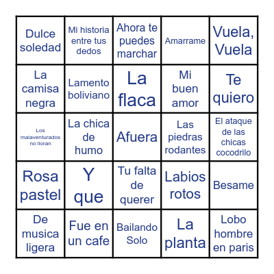 Cumpleaños 26 Bingo Card