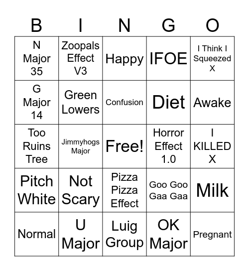 Preview 2 Annoying Orange Deepfake Effects Bingo Card