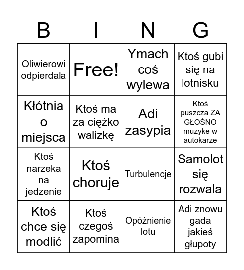 MALAGA Bingo Card