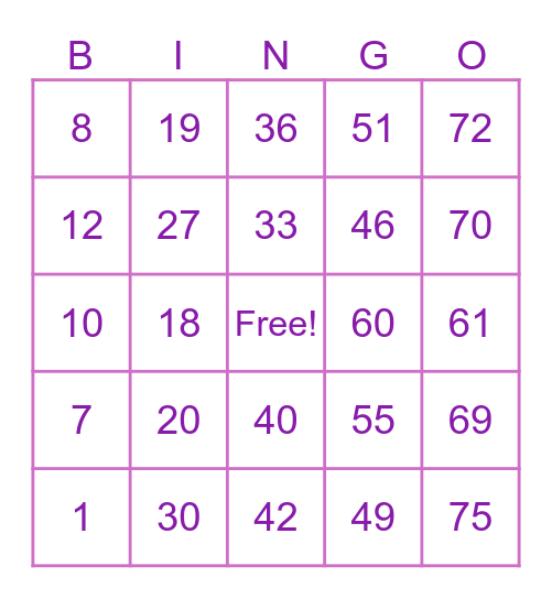 Peyaya Bingo Card
