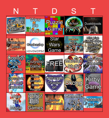 SEPTEMBER 9 NINTENDO DIRECT Bingo Card