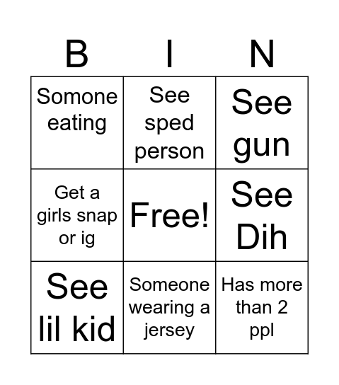 OmeTv Bingo Card