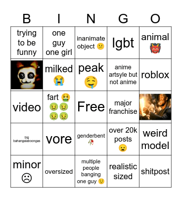 rule34bingo Card