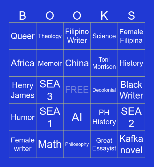 2026 Book Bingo Card