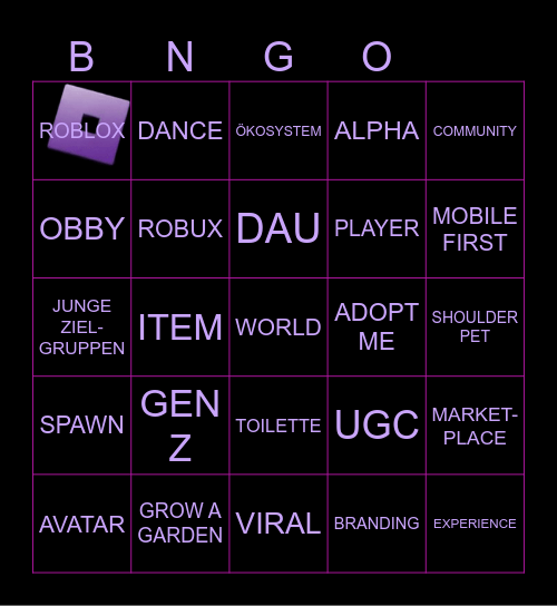 ROBLOX BINGO Card