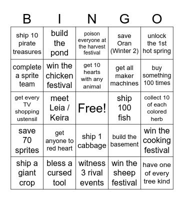 HMDS / HMDS CUTE Bingo Card