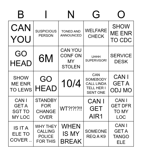 2ND WATCH BINGO Card