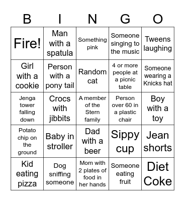 Block Party BINGO Card