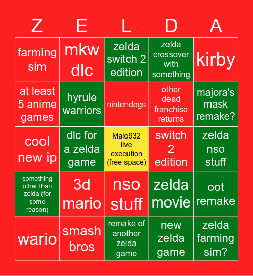 Direct Bingo Card