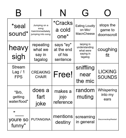 kerakrkerkeakres Bingo Card