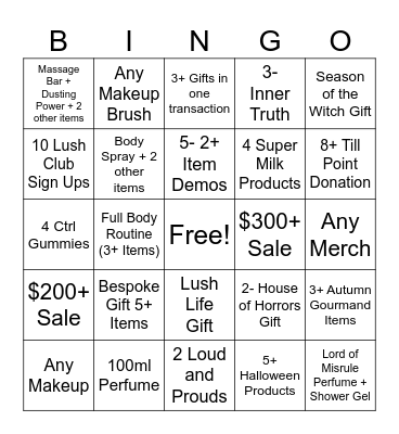 Sunday-Funday Bingo Card