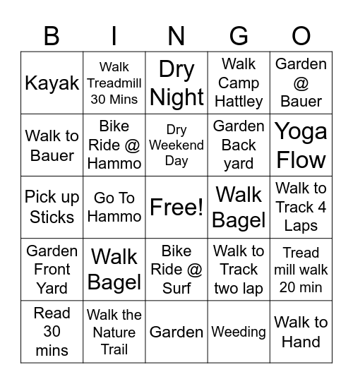 Gita Bingo Card