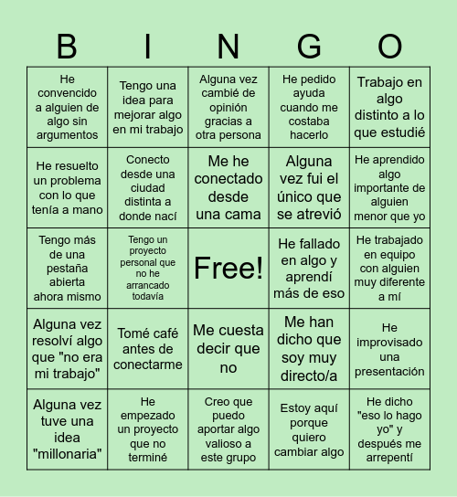 BINGO Card