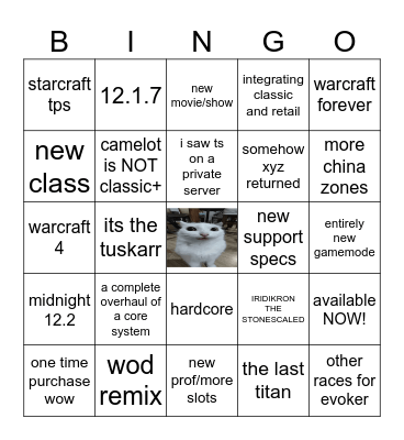 blizzcon bingo 2026 Bingo Card