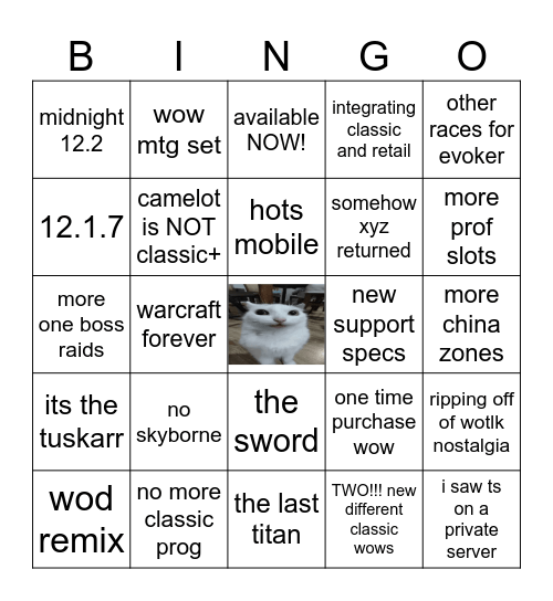 blizzcon bingo 2026 Bingo Card