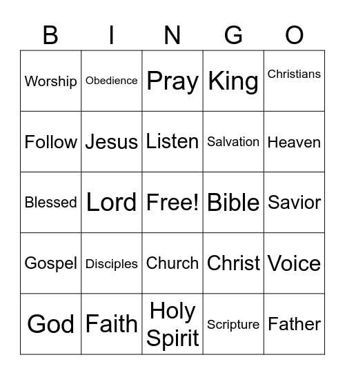 I Heard This In Church Today Bingo Card