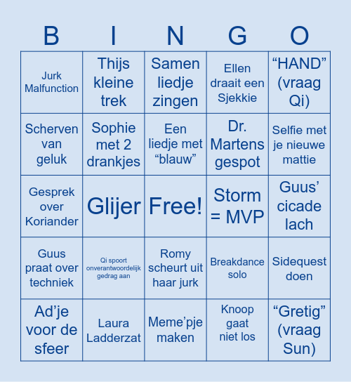 Guus & Sophie’s Wedding Bingo Card