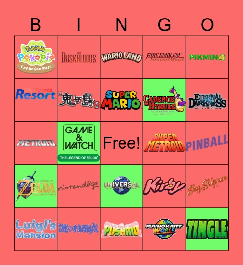 First Party Bingo Card