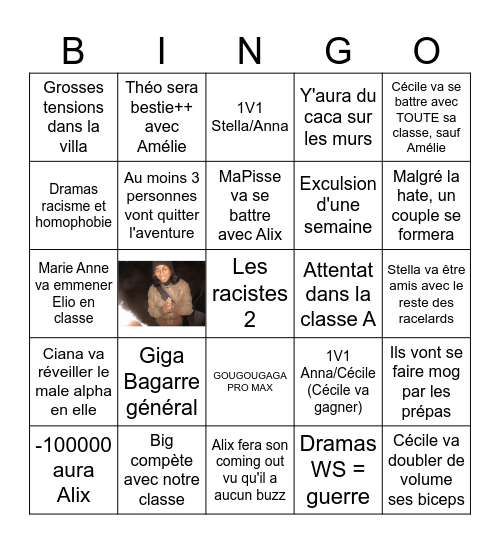 Classe A Bingo Card