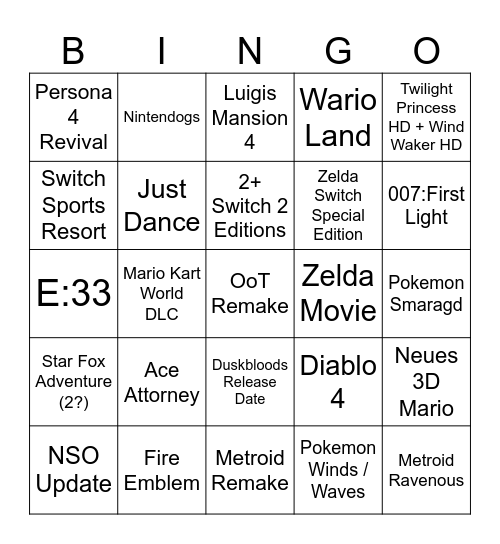 Dou-Direct 08.09-09.09 Bingo Card