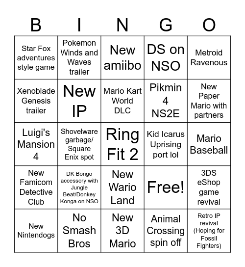 9.9.26 Direct Bingo Card